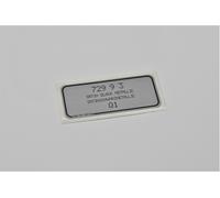 Aufkleber Satinschwarzmetallic - Porsche Farbcode 729