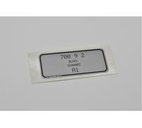 Aufkleber Schwarz - Porsche Farbcode 700