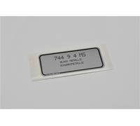 Aufkleber Schwarzmetallic - Porsche Farbcode 744