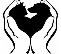 Aufkleber Tierschutz Haustiere Hund und Katze 12 x 10 cm - verschiedene Farben