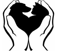 Aufkleber Tierschutz Haustiere Hund und Katze 12 x 10 cm - verschiedene Farben