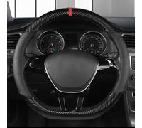 AUJAN Auto Lenkradbezug für Cupra Ateca/Born/E-Racer/Formentor/Leon/TCR, 38CM Universal Lenkradschutz Lenkradabdeckung Lenkrad SchutzhüLle Auto Innenraum Zubehör,D-Black