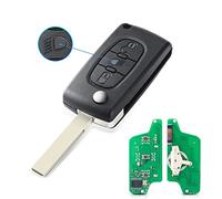 AULESSE 3 Tasten Peugeot Funkschlüsselgehäuse 433 MHz PCF7941 Chip Funkschlüssel Schlüssel für Peugeot 207 307 407 Citro-en C2 C3 C4 C5 Berlingo Picasso CE0523 Autoschlüssel Gehäuse