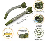 flexibler Auslauf Stahl 37 cm silber/grün