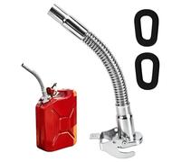 Ausgießer Kanister mit 2 Gummidichtungen, Edelstahl Einfüllstutzen Kanister Benzinkanister Ausgießer für 5/10/20L Benzinkanister für Pkw Lkw Schiff Motorrad