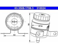 ATE Ausgleichsbehälter, Bremsflüssigkeit für MERCEDES-BENZ 03.3508-1706.3