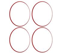 Ausla Felgenschutz-Set, Felgenschutzringe aus Aluminiumlegierung, 16 Zoll, R16, Selbstklebender Radschutz für Felgen mit Flacher Kante, Parkkratzer-Prävention für Autobesitzer (Rot)