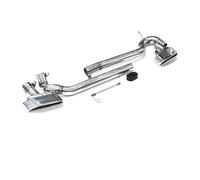 Auspuff Abgasschlauch Auto Dual Auspuff Spitze Für F10 F11 520i 525i 528i 30 G31 Sport Look Quadratischen Schalldämpfer Spitze Düse System Endrohr Auspuffrohr(Silber)
