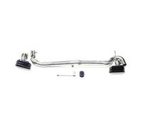 Auspuff Abgasschlauch Auto Dual Auspuff Spitze Für F10 F11 520i 525i 528i 30 G31 Sport Look Quadratischen Schalldämpfer Spitze Düse System Endrohr Auspuffrohr(Schwarz)