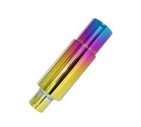 Auspuff Abgasschlauch Auto Motorrad Auspuff Schalldämpfer Endrohr 51 57 63 MM Endausgang 89 MM Universal Edelstahl Auspuffrohr(007 Colorful 63mm)