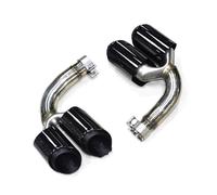 Auspuff Abgasschlauch Quad Auspuffrohr Für VW Für Touareg 2,0 T 3,0 T 2019-2022 Schwarz Schalldämpfer Spitze Rohr Edelstahl Auto Zubehör Auspuffrohr(Black A 3.0T)