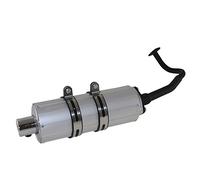 Auspuff Alu für 4-Takt China Roller GY6 50ccm z.B. Baotian, Benzhou, Flex Tech, Jinlun, Kreidler, Rex