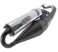Sport Auspuff LEOVINCE TT für 50cc Peugeot Jetforce 50 (C-Tech/TSDI/A1) Roller