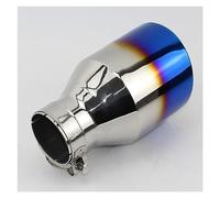 Auspuff Endrohr 1PCS Für E46 Auto Zubehör Auspuff Endrohre Schalldämpfer Spitze Schwanz Ende Universal Edelstahl Blau Auto Endrohre (Größe : 51mm Out 89mm)