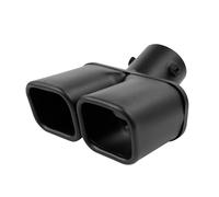 Auspuff Endrohr Einlass 63 Mm Doppelauslass Auto-Auspuffblende Edelstahl Schwarz Auspuffblenden Schalldämpfer Endstück Doppelrohr Rohrblenden Autozubehör Auspuffendrohr