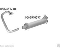 Auspuff Endschalldämpfer,-topf mit Hosenrohr gesteckt für VW BUS T3 1,6TD 84-90