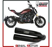Auspuff exhaust MIVV Double Gun Schwarz Inox Schwarz kat BENELLI 502C 2019 2020