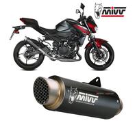 MIVV GP Pro Auspuff schwarz K.047.LXBP für Kawasaki Z/Ninja Endschalldämpfer schwarz Edelstahl