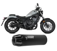 Auspuff exhaust MIVV HR1 Inox Black Lange Carb-end HONDA CMX 500 REBEL 2022 2024