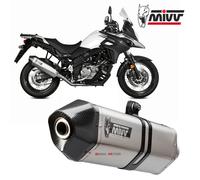 MIVV Speed Edge Auspuff silber S.049.KRX für DL 650 V-Strom Endschalldämpfer silber Edelstahl