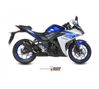 MIVV Suono Auspuff schwarz Y.048.L9 für Yamaha YZF R25/R3 20 Endschalldämpfer schwarz Edelstahl