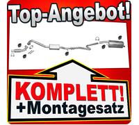 Auspuff für FORD FIESTA MK5 1.6 TDCI 90PS Schrägheck 04-05 +Rohr Auspuffanlage