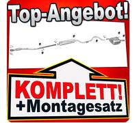 Auspuff für OPEL VECTRA C 1.6 1.8 Schrägheck Stufenheck +Rohr mit CHROM