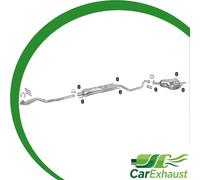 Auspuff für OPEL ZAFIRA A 1.6 101PS 09.2000-12.2003 +Rohr Auspuffanlage