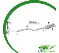 Auspuff für PEUGEOT 106 1.0 1.1 1.5 D 2000-2004 +Rohr Auspuffanlage