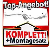Auspuff für RENAULT 19 R19 1.4 1.7 1.9 D Schrägheck mit KAT Auspuffanlage