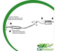 Auspuff für TOYOTA COROLLA (E12) 1.4 1.6 Limousine Kombi 01-04 Schalldämpfer