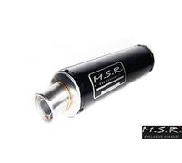 AUSPUFF HOMOLOGIERT MSR MOTORRAD BMW F 650 CS SCARVER 2001 2002 2003 2004 2005 2006 CLASSIC RUNDE EDELSTAHL BLACK GLOSSY ENDE DER SERIE