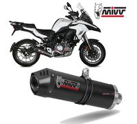 Auspuff Katalysiert MIVV Oval Carbon Carbon-endkappe BENELLI TRK 502 2017 > 2023