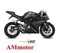 Mivv SPORT Schalldämpfer GP Komplettanlage 1x1 Steel Black für YAMAHA MT-125 BJ 2015 >