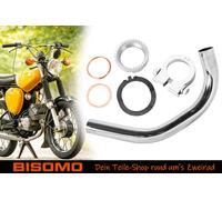 Auspuff Krümmer Tuning Ø 32mm Simson S50 S51 S70 KR51/2 Mutter Dichtung Schelle