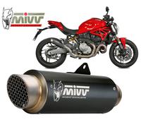 Auspuff MIVV Gp Pro Black Schwarzer Edelstahl fur DUCATI MONSTER 821 2018 > 2020