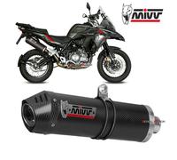 Auspuff MIVV Oval Carbon Carbon-endkappe kat BENELLI TRK 502 X 2018 > 2023