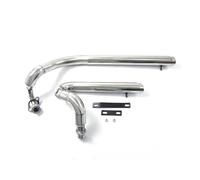 Auspuff Rohr Motorrad-Auspuff Für Yamaha XVS650 XVS400 XVS 650 400, Edelstahl-Auspuffanlage Auspuffrohr Schalldämpfer Motorrad(Farbe 2)