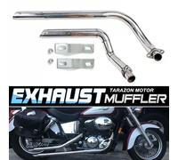 Auspuff Schalldämpfer Auspufftöpfe Poliert für Honda Shadow ACE Aero VT750 VT400