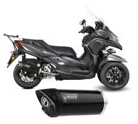 Auspuff Schalldaempfer Mivv MOVER Schwarzer Stahl YAMAHA TRICITY 300 2021 2024