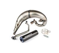 Auspuff Stage6 Streetrace high mount CNC blau / schwarz Rieju MRT