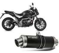 Auspuff Storm by Mivv Schalldampfer Gp Nero Stahl Honda Nc 750 S / X 2016 > 2023