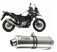 Auspuff Storm by Mivv Schalldampfer Oval Stahl Suzuki V-strom 650 2017 > 2023