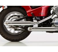 Auspuffanlage Falcon "Cromo Line - Slash Cut" Honda VT 600 Shadow mit EG-BE