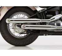 Auspuffanlage Falcon "Cromo Line - Slash Cut" Yamaha XVS 650 Drag Star und Classic mit EG-BE
