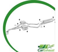 Auspuffanlage für OPEL OMEGA B 2.2 Kombi Caravan Schalldämpfer