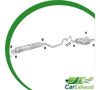 Auspuffanlage für OPEL ZAFIRA A 2.0 Di DTi 82/101PS Schalldämpfer