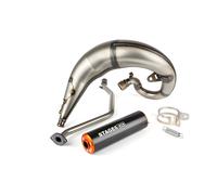 Auspuff Stage6 Streetrace high mount CNC orange / schwarz Rieju MRT