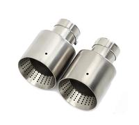 Auspuffblende 1 Pcs Universal Auto Matte Edelstahl Schalldämpfer Spitze Auspuff Spitze System Rohr 60MM 63mm Endrohre(ID63MMOD114MM)