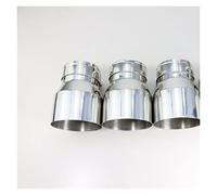 Auspuffblende 1 Stück 70 Mm Einlass Titanschwarz Auto Auspuff Endrohrsysteme Schalldämpfer Rohrabdeckung Für BMW F87 F80 F82 F83 M2 M3 M4 Auspuff Endrohr (Farbe : Silber)